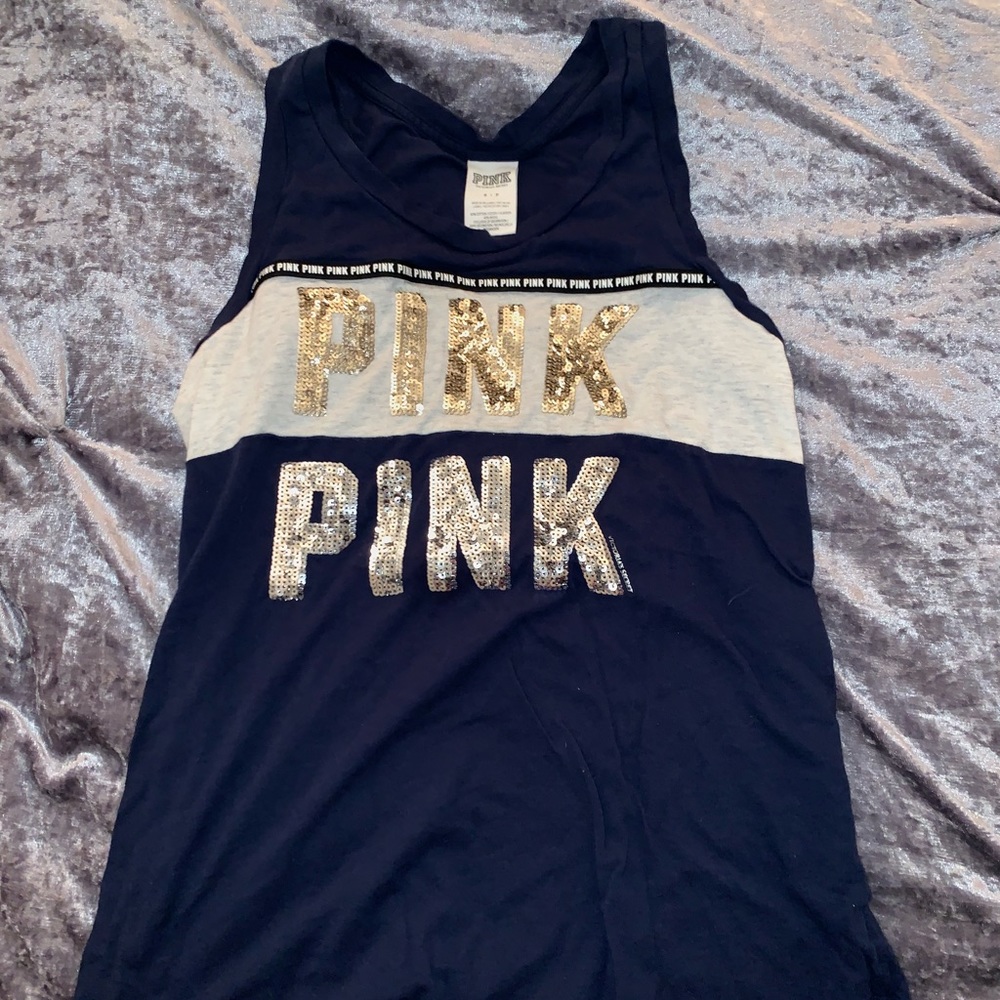 PINK bling tank - size small